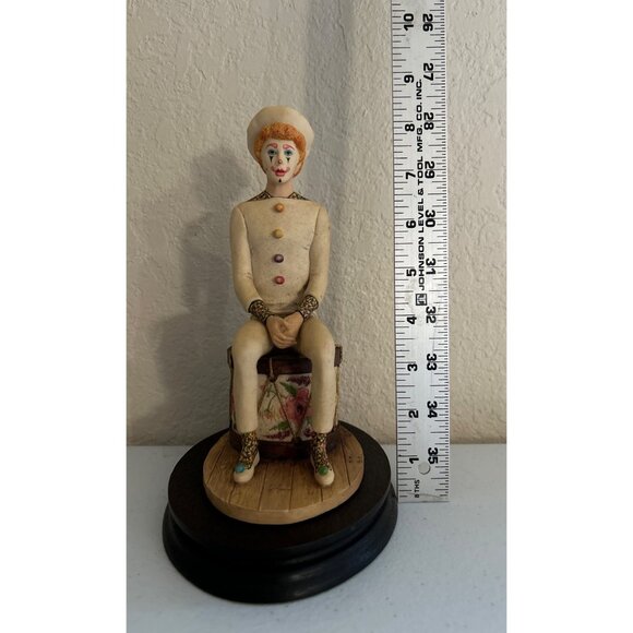 1984 Schmid Border Fine Arts Clown Figurine On Drum Handcrafted In Scotland - Picture 10 of 11
